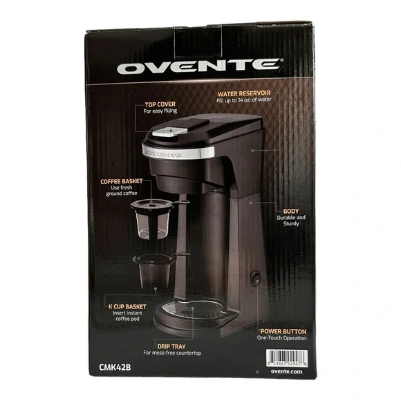 NIB COFFEE Maker OVENTE 2-IN-1 COMPACT COFFEE MAKER Fast Brewing COFFEE MAKER - Picture 7 of 7